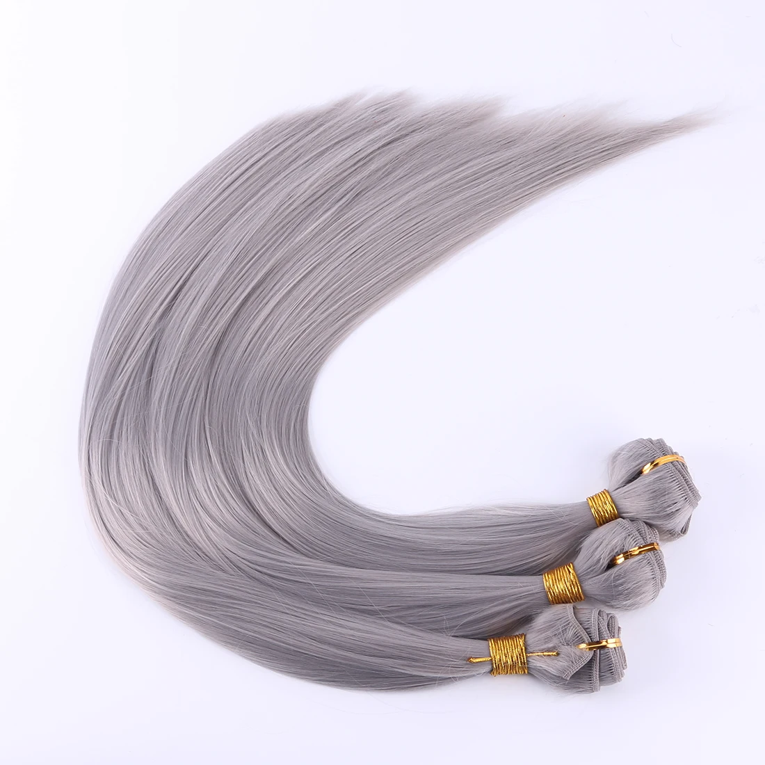 22 inch 2piece/lot Cosplay synthetic hair extension high temperature tissage fiber grey pink yellow red straight hair bundles