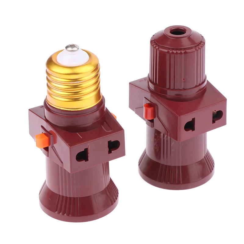 E27 Double Screw Multi-purpose Socket Switch Lamp Holder Plug Socket Lamp Base Lighting Accessories 110V-240V