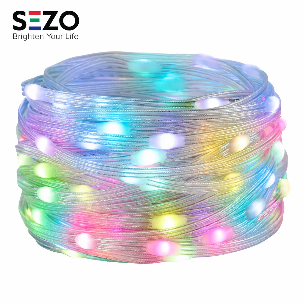 WS2812B LED 스트링 RGB 드림 컬러 생일 장식 파티 조명, 룸 Led 조..