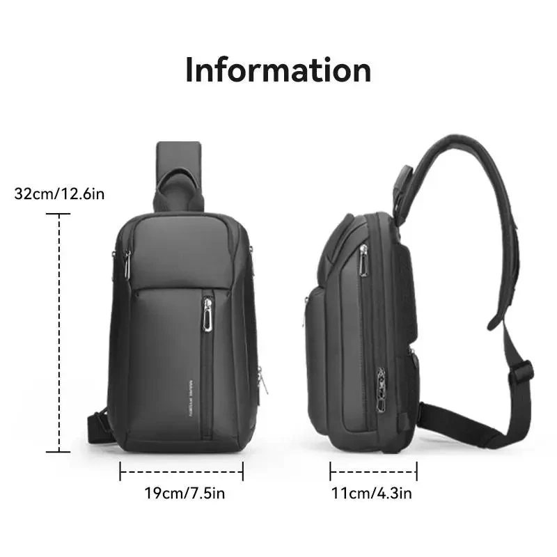 Men's Crossbody Chest Bag Large-capacity Multifunctional Small