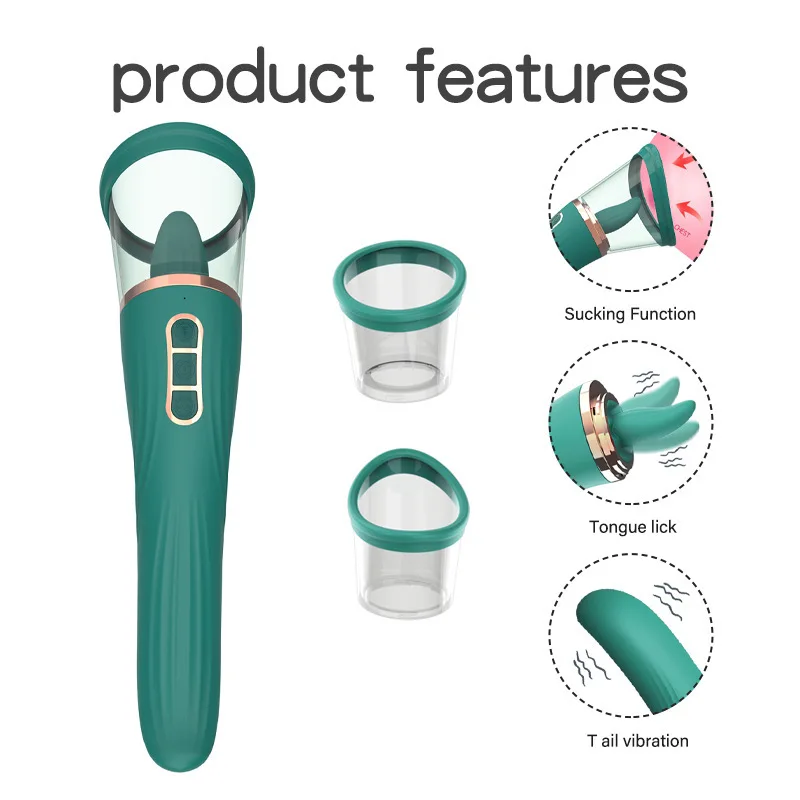 3 in 1 Tongue Licking with Sucking G Spot Vibrator Sex Toys for Women Powerful Clitoral Nipple Oral Sucker Stimulation Massager