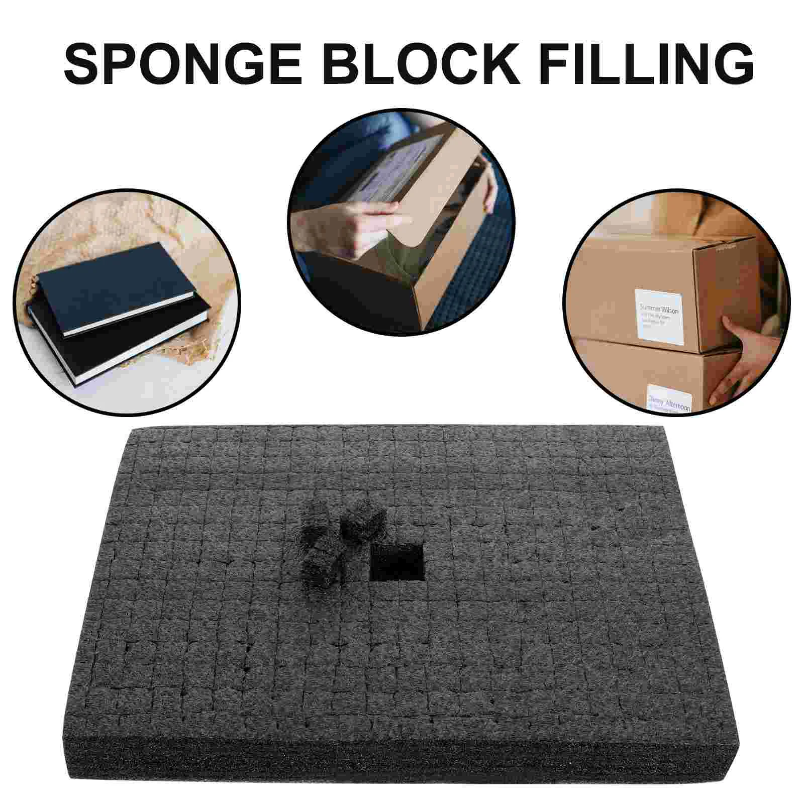 Black Shockproof Foam Packing Cubes Cube Foam Sheets Tool Box Inserts Office Binding Supplies Board Packing Cases