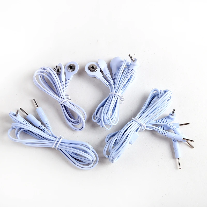 Muscle stimulator electrode lead wires 2/4-pin&2/4-way 2.5/3.5mm electric shock wires cable electrode lead muscle stimulator massage therapy tens acupuncture