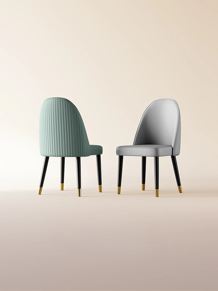 

Luxury dining chair solid wood household soft bag stool backrest modern simple dining table chair hotel restaurant model room