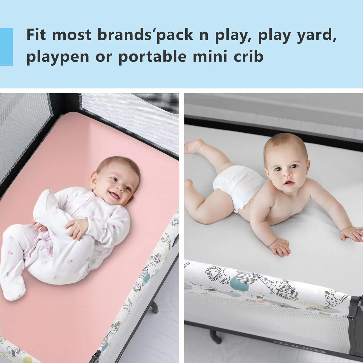 3 Pack Bassinet Sheets for Baby Girls Universal Fitted for Cradle and Bassinet Mattress Pad Soft Silky Breathable Cradle Sheets 5
