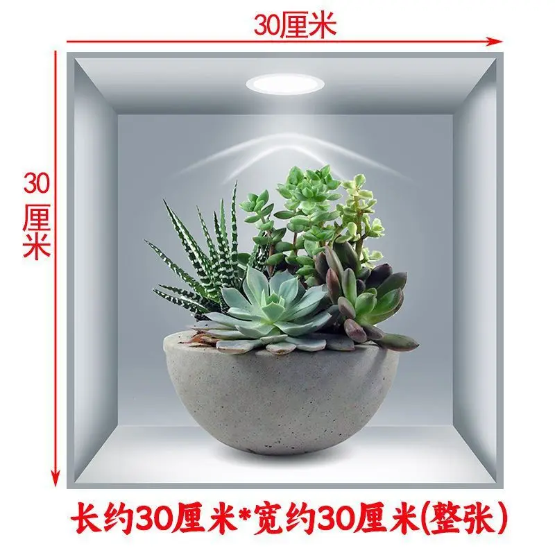 3D 시뮬레이션 다육 식물 벽 스티커 자가 접착식 녹색 식물 패치 데칼 욕실 침실 문 장식
