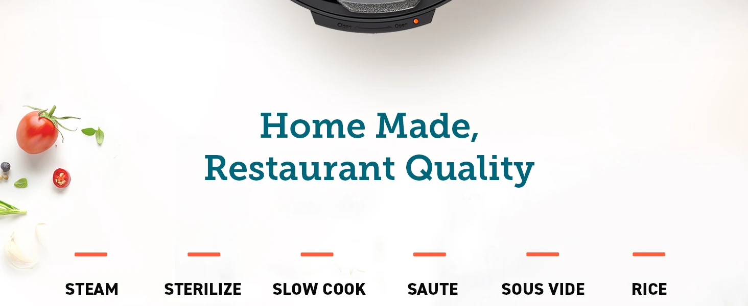 13 presets make you cooking easier. and can try many meals in one pot only.