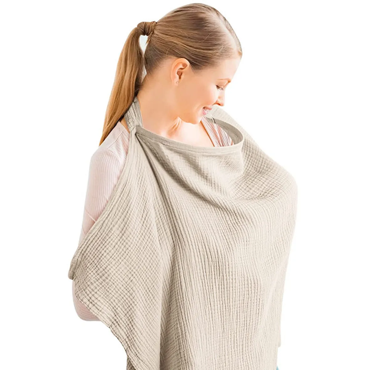 Cotton Outing protective scarves to prevent light from Breastfeeding clothes draped over the shoulder breathable outer cover P1