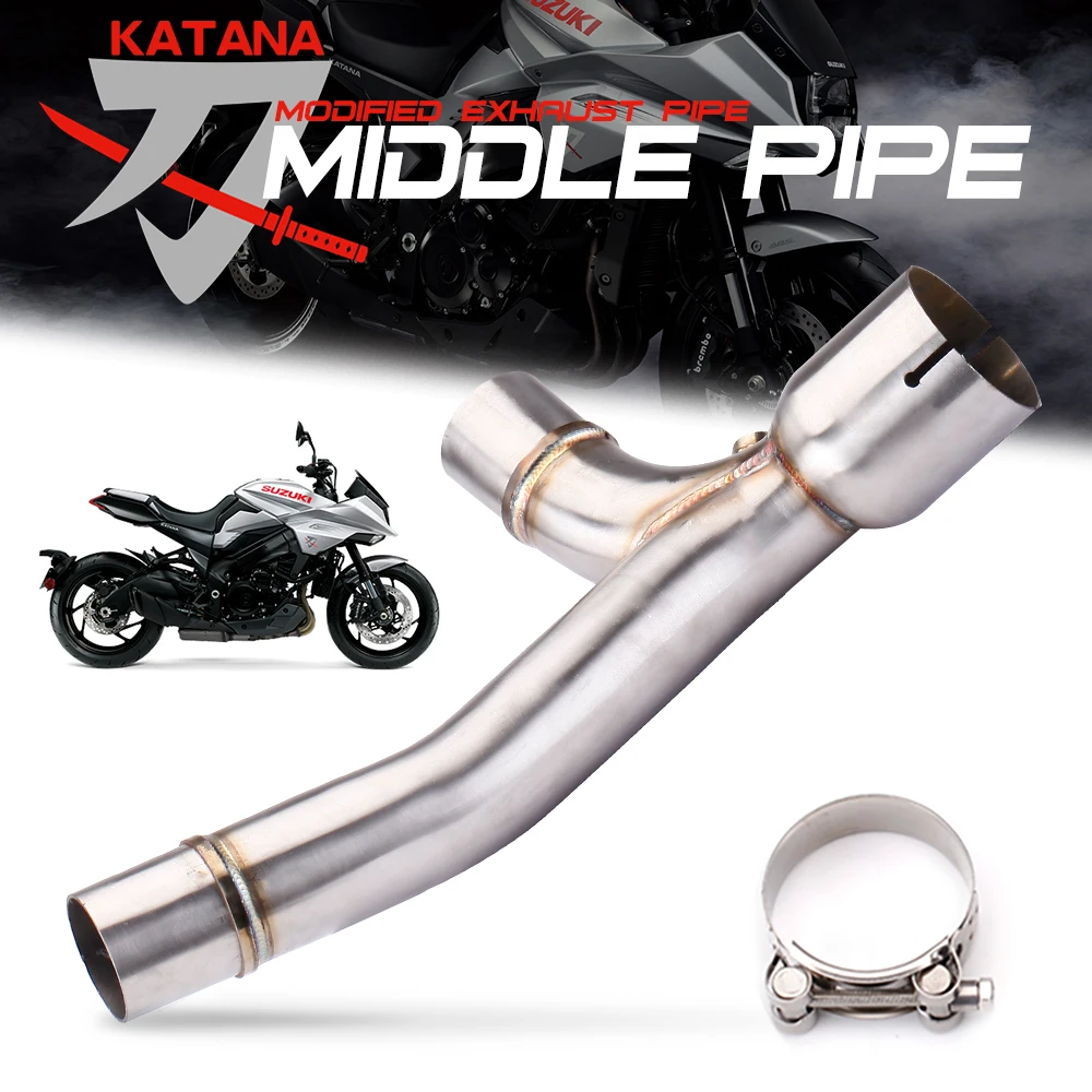 

For Suzuki GSX-S1000 KATANA GSXS1000 GSXS1000F 2015 2016 2017 2018 2019 Stainless Steel Decat Race Eliminator Exhaust Link Pipe