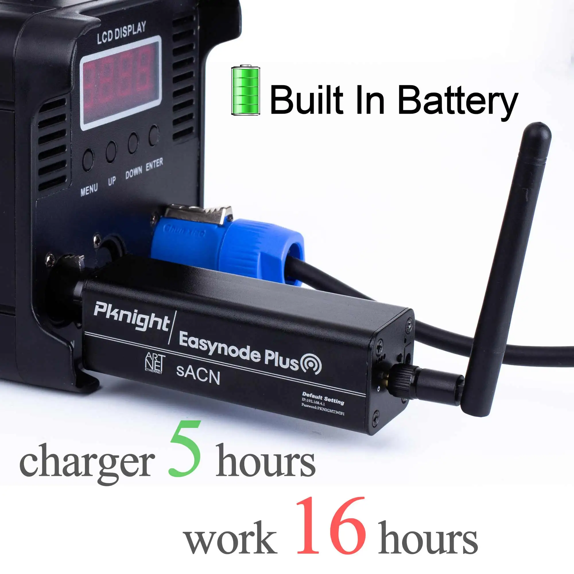 Pknight 2.4G Wireless WiFi DMX Easynode Plus 3 Pin Mini DMX