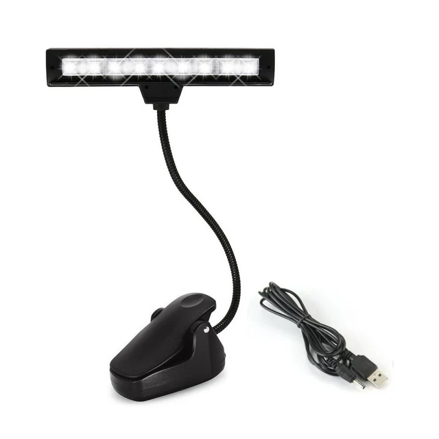 EXCEART 1 Pcs Lampe de Pupitre Entièrement Réglable Clip 9 Led Orchestre  sur La Lumière de Piano Pupitre de Musique pour Bibliothèque de Dortoir de