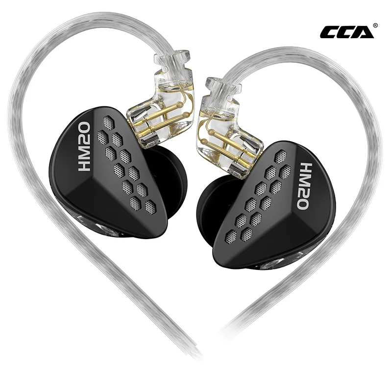 CCA HM20 HiFi Wired Earphone Hybrid Technology 1DD+7BA In Ear Monitor Earbuds Headset Sport Game Mobile Phone Bass Headphones