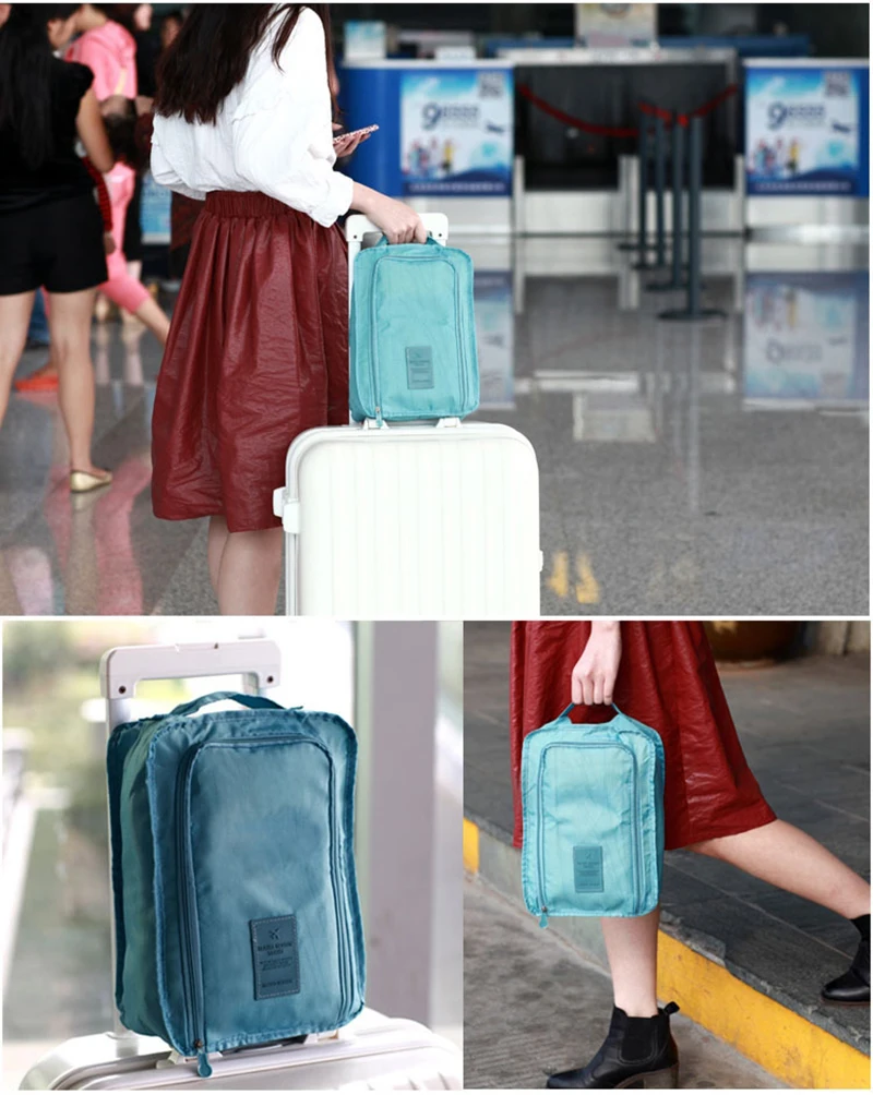 Multifunction Travel Bag Portable Tote Bags for Women Nylon Fold Dust-proof Shoe Organizer Storage Handbag Travelling Ladies 18 S5019b18ebc58413fbc32ab11e605ab483