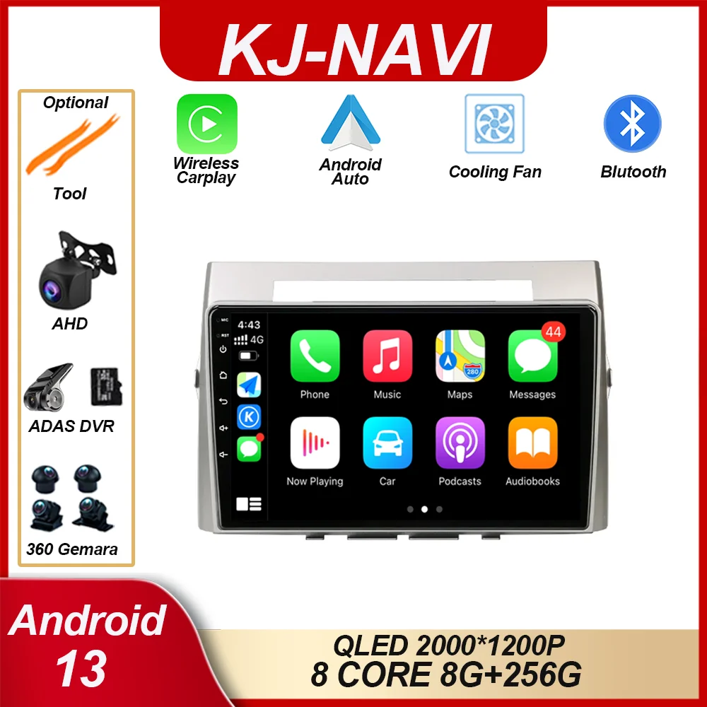 

Android 13 2Din Radio Video Player For Toyota Corolla Verso AR10 2004-2009 E53 X5 M5 Carplay 4G Car GPS Multimedia GPS Autoradio