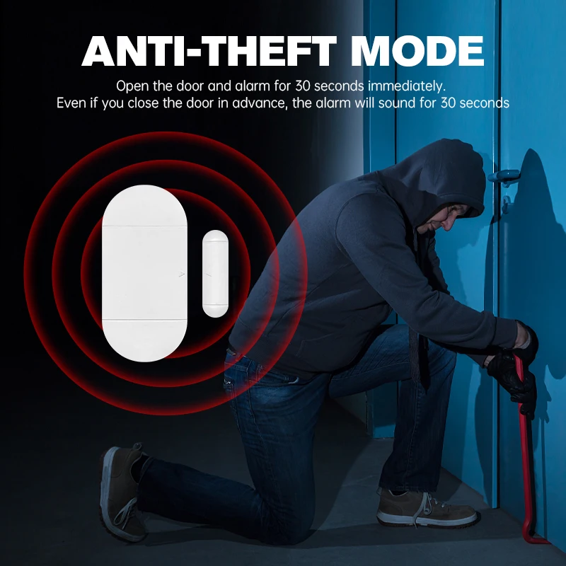 Wireless Remote Entry Alarm System for Home Security - 130dB Door and Window Sensor Kit