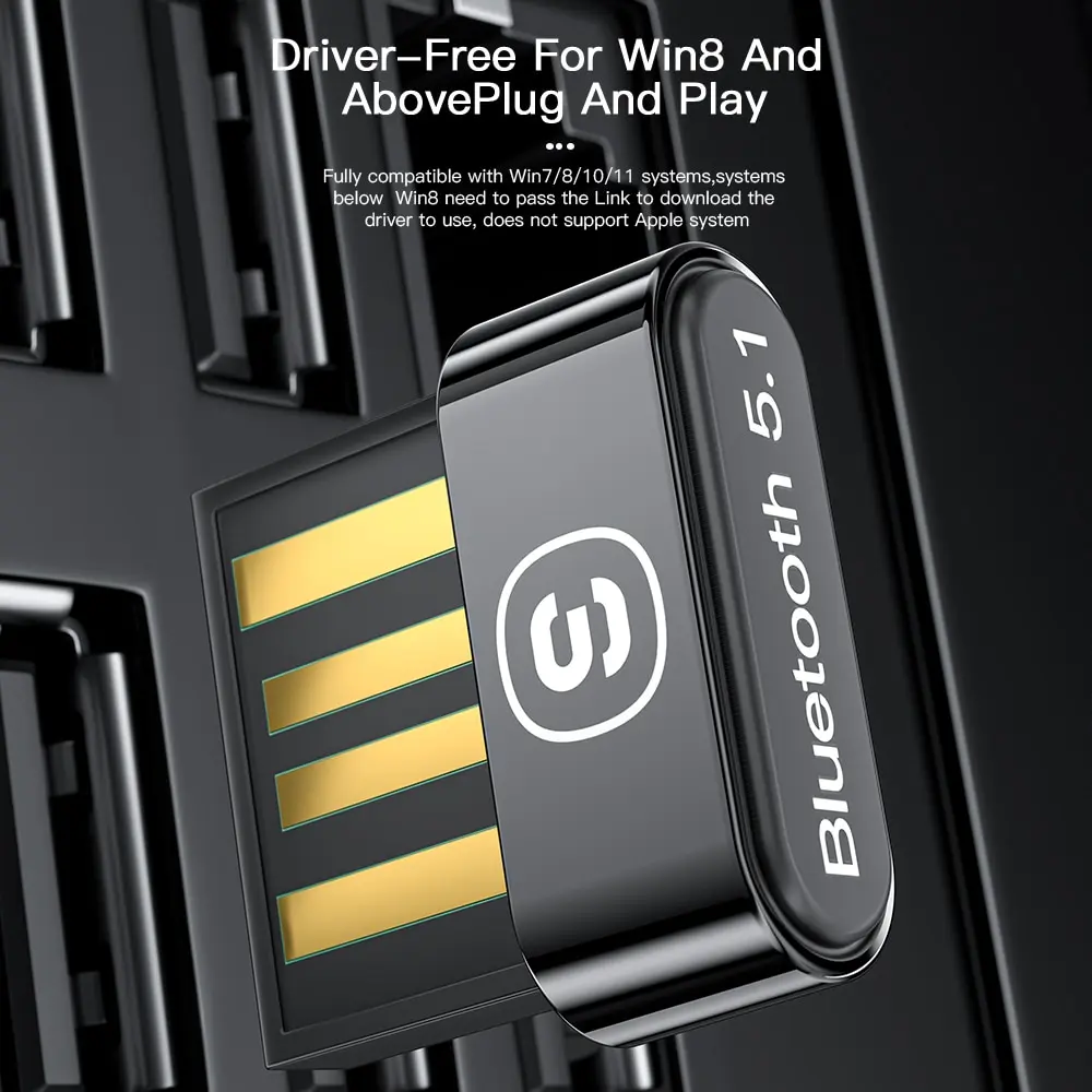 Essager USB Bluetooth 5.1 Adapter Receiver BT5.0 Dongle for PC Wireless Mouse Bluetooth Earphone Headset Speaker Laptop Computer usb to type c adapter