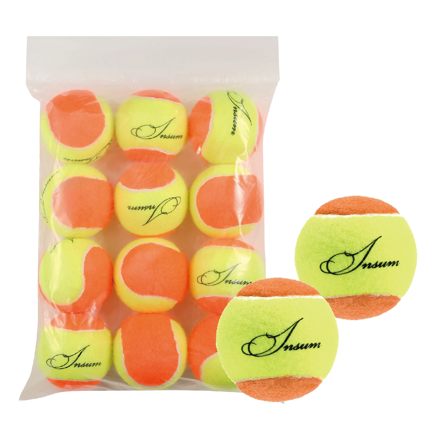 12pcs Beginners Teens Tennis Balls Practice Ball Pet Dog Playing Balls Training Sports Competition Low Compression Tennis