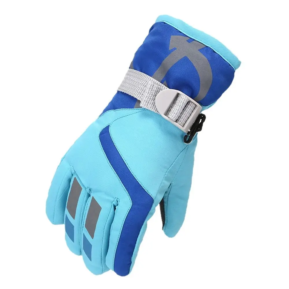 Waterproof Polyester Kids Ski Gloves Winter Warm