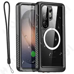 Enhanced Waterproof Metal Aluminum Phone Case with Luxury Design - Samsung S26 Ultra (Black)