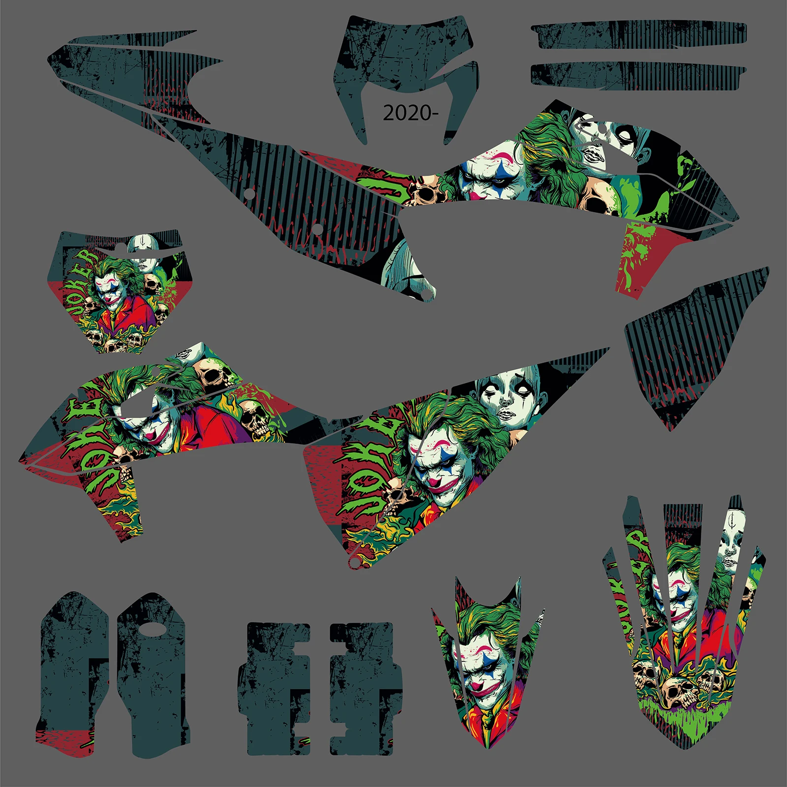 

NICECNC Motorcycle 1 set Team Background Graphic Sticker Decals Kit For KTM EXC XCW 125 250 300 350 400 450 500 2020 2021-2023