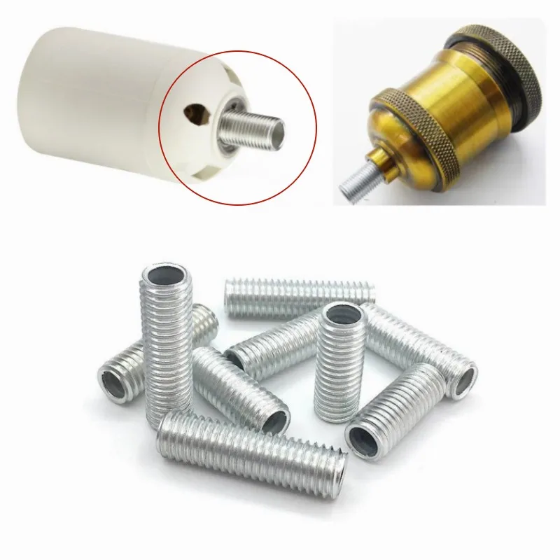 Led lamp accessories Lamp Tooth Tube Metal M10 Hollow Threaded Tube Galvanized Led Lamp Head Link Fixed Base Support Rod Lighting Accessories Screws