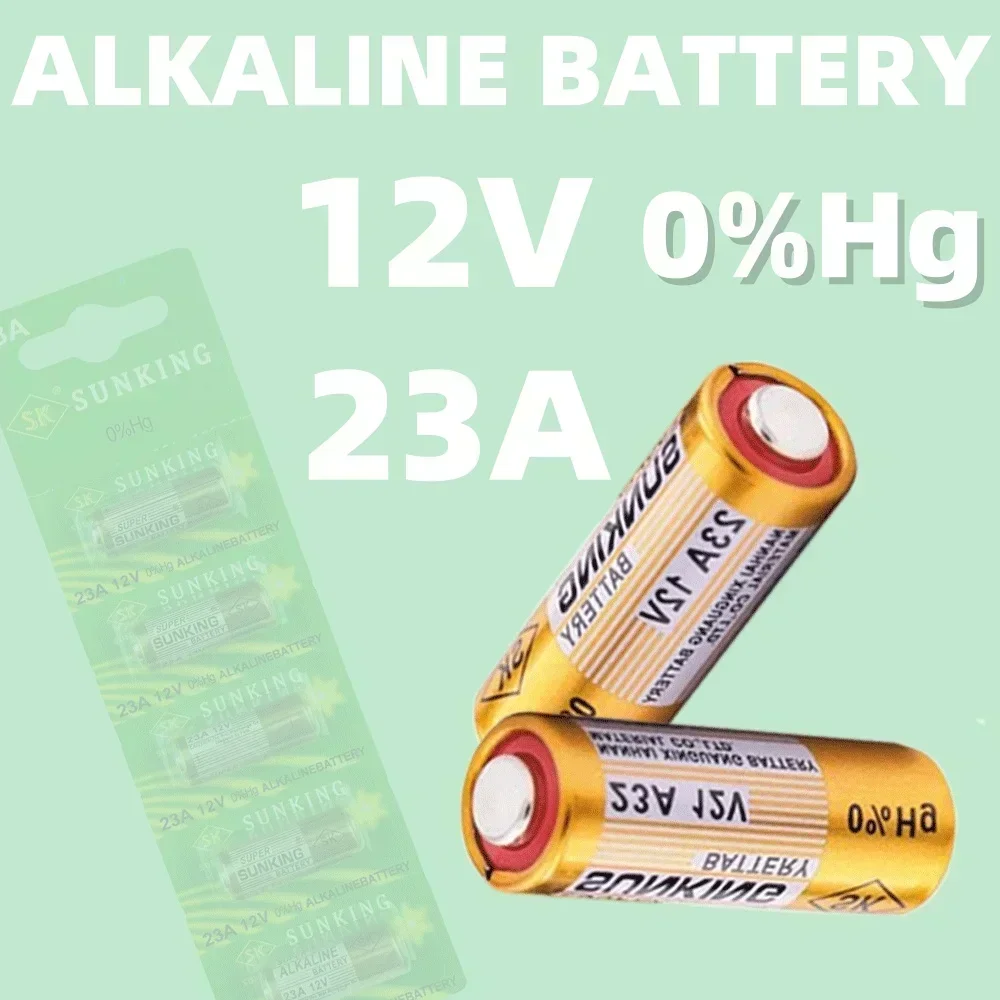 10PCS A23 23A 12V Alkaline Battery MN21/23 23AE L1028F A23G GP23A 12 Volt Dry Battery For Ceiling Fan Remote Garage Door Opener