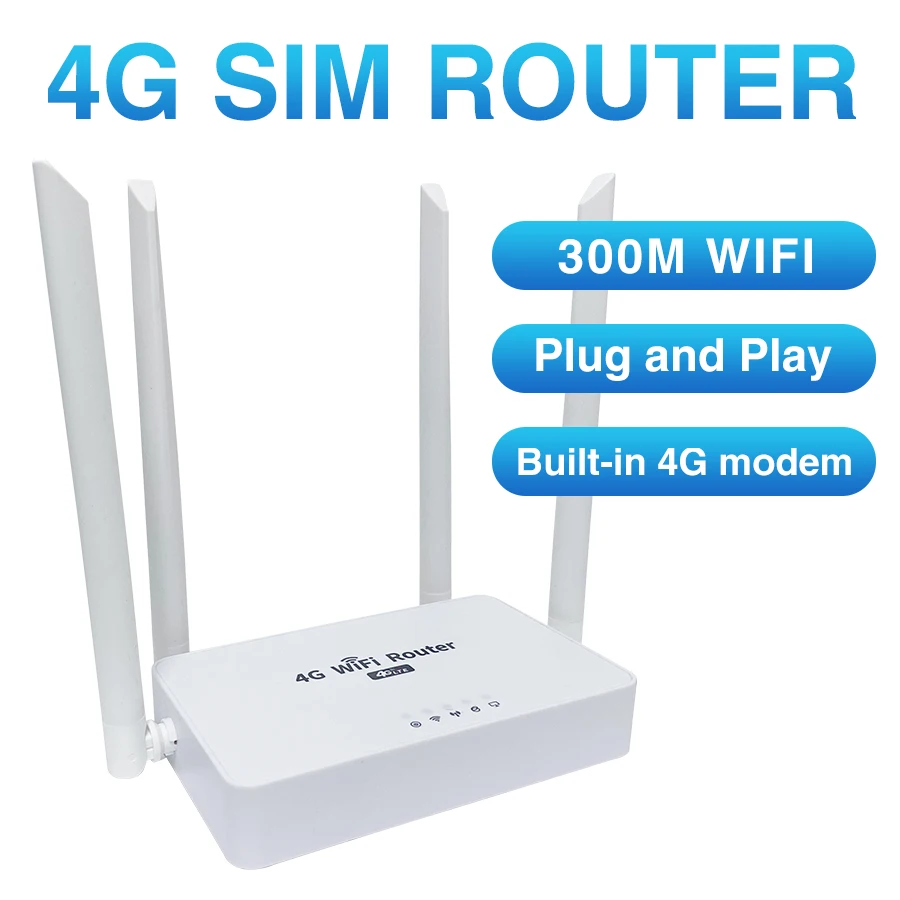 Sim Router 300mbps Wifi Ponto de Acesso Through-wall para Casa Lan Wan Módulo Cat4 Antena 4ghz 32 Usuário Zbtlink-we2002 4g - Imagem 2