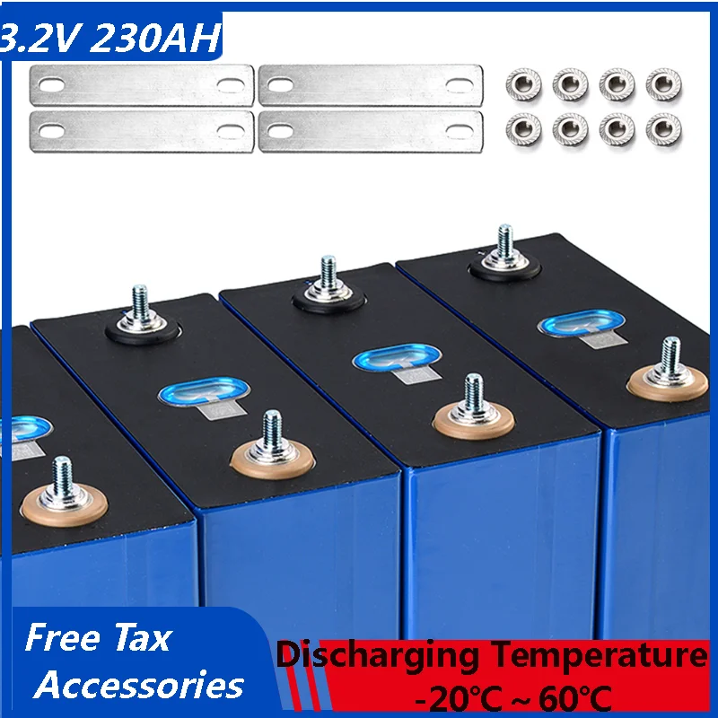 

3.2V 230Ah Lifepo4 Prismatic Rechargeable Batteries Deep Cycle Grade A CATL For DIY 12V 24V 48V RV EV Solar System