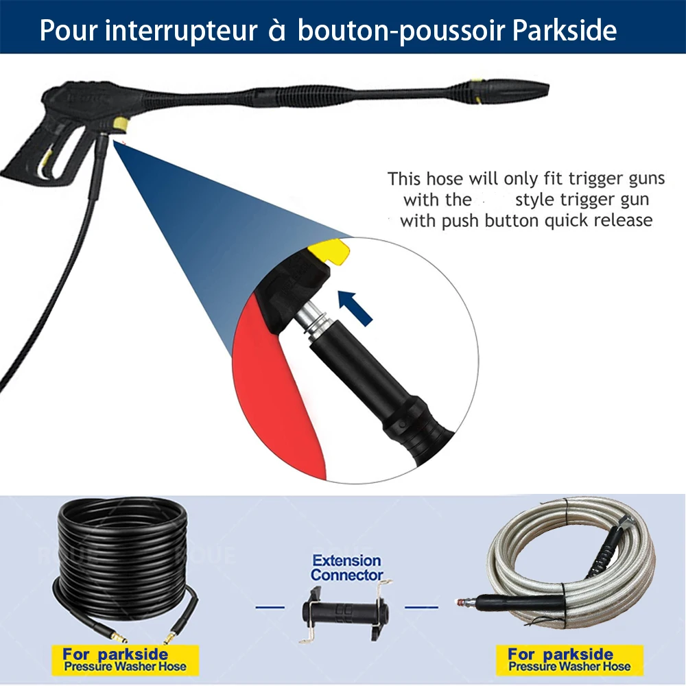 Adaptateur d'outils Parkside/Lavor, tuyau de pistolet de lavage à