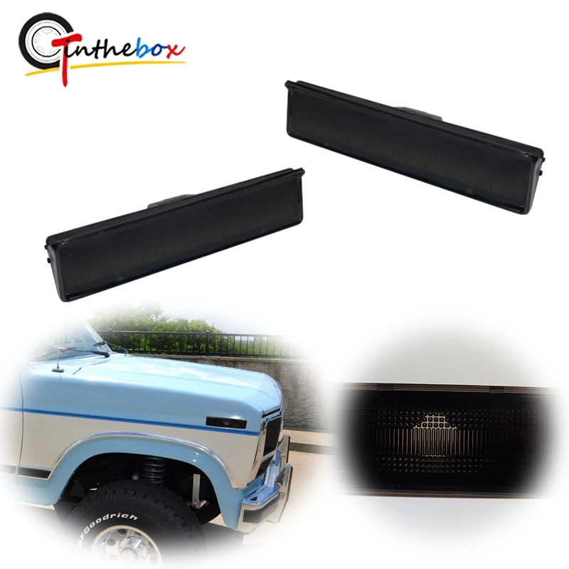 

Автомобильные передние крылья боковые габаритные огни комплект корпусов для 1980-1986 Ford BRONCO & F-100 / F-150 / F-250 / F-350, без лампы/розетки