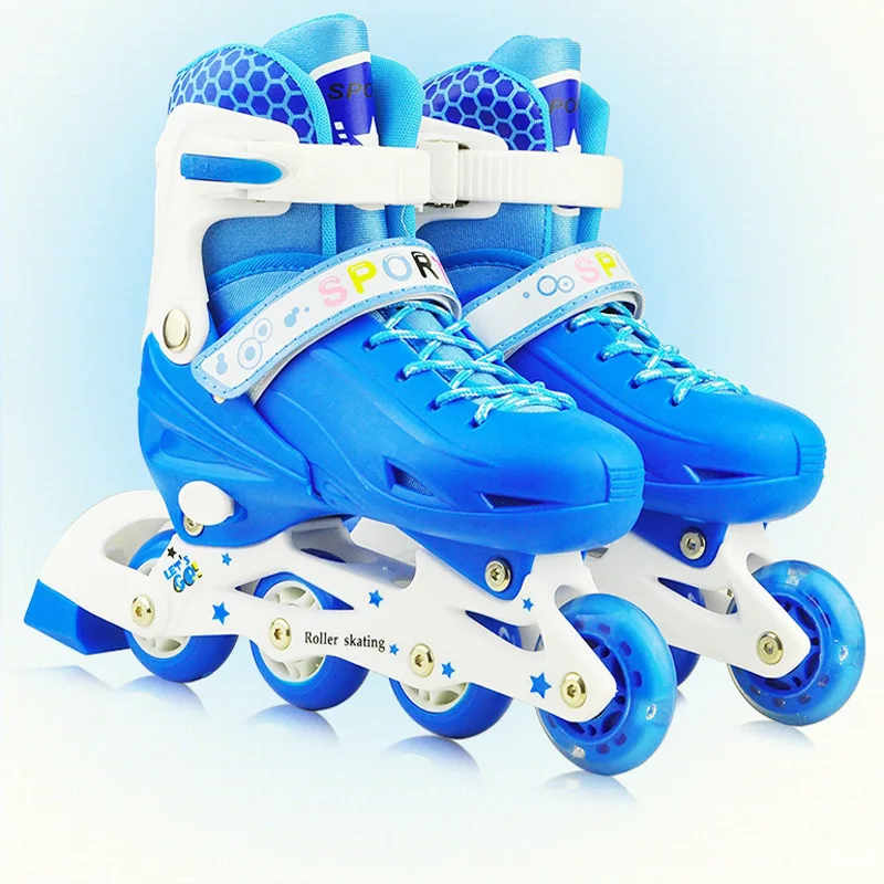 Kids Inline Roller Skates Full Set With Knee Elbow Pads Helmet Protective Gear For Boys Girls Beginner Sneakers 4 Wheels Skates