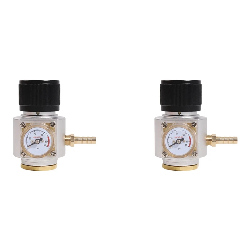 

2X CO2 Keg Charger Gas Regulator Pressure Reducer Adapter For Sodastream Glass Bottles Aquarium Beer Water Plants,BE032