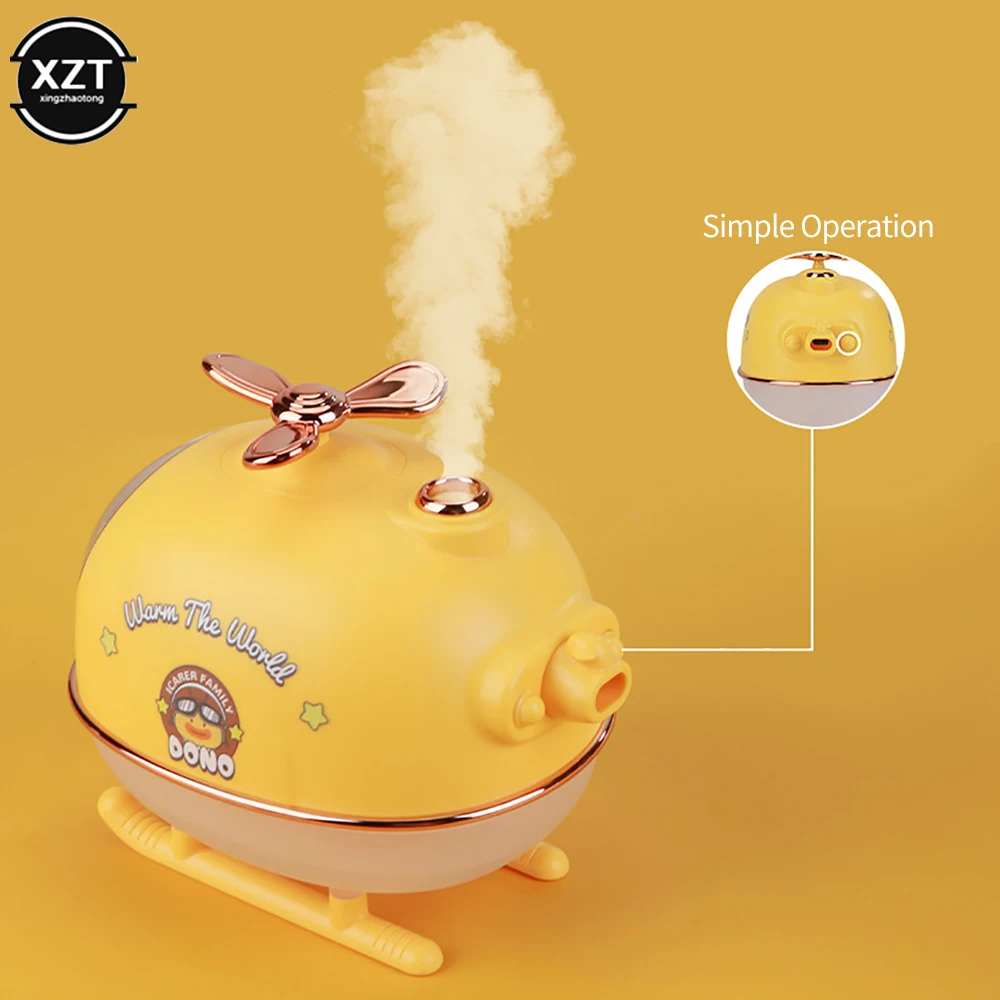 Creative Helicopter Mini Air Humidifier Office Home Room Aromatic Ultrasonic spray Cute Favorite Desktop Humidifier Aromatherapy