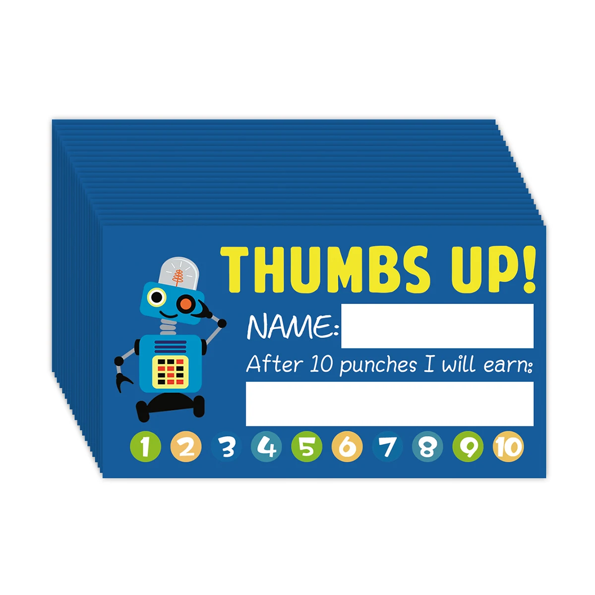 كارتون مكافأة حافز لكمة بطاقات ، مناسبة للأطفال ،...