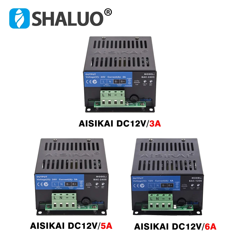 Aisikai 24v 5a 3a Gerador Diesel Carregador de Bateria Módulo 12v 6a Auto Inteligente Carregador de Bateria Carregador Adaptador Gerador Peças
