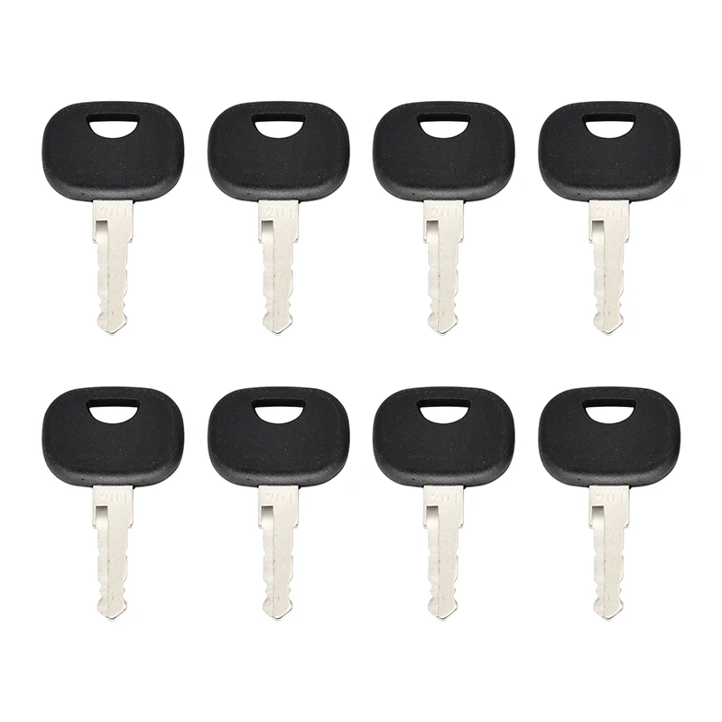 8Pcs Ignition Key 3643912 Compatible with Takeuchi Wheel Loader TW65 TW80