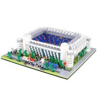 Madrid Style Soccer Stadium Model Micro Mini Diamond Block Kit Kids Adult Assemble Barcelona Football Field Brick Set Puzzle Toy 2
