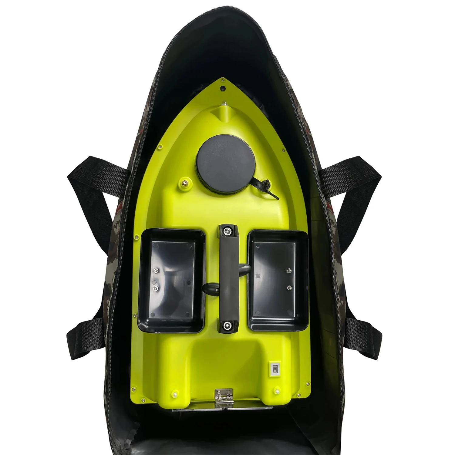 Top choice for outdoor enthusiasts-Stylish, waterproof, and durable black camouflage water repellent bait boat. Ideal fishing