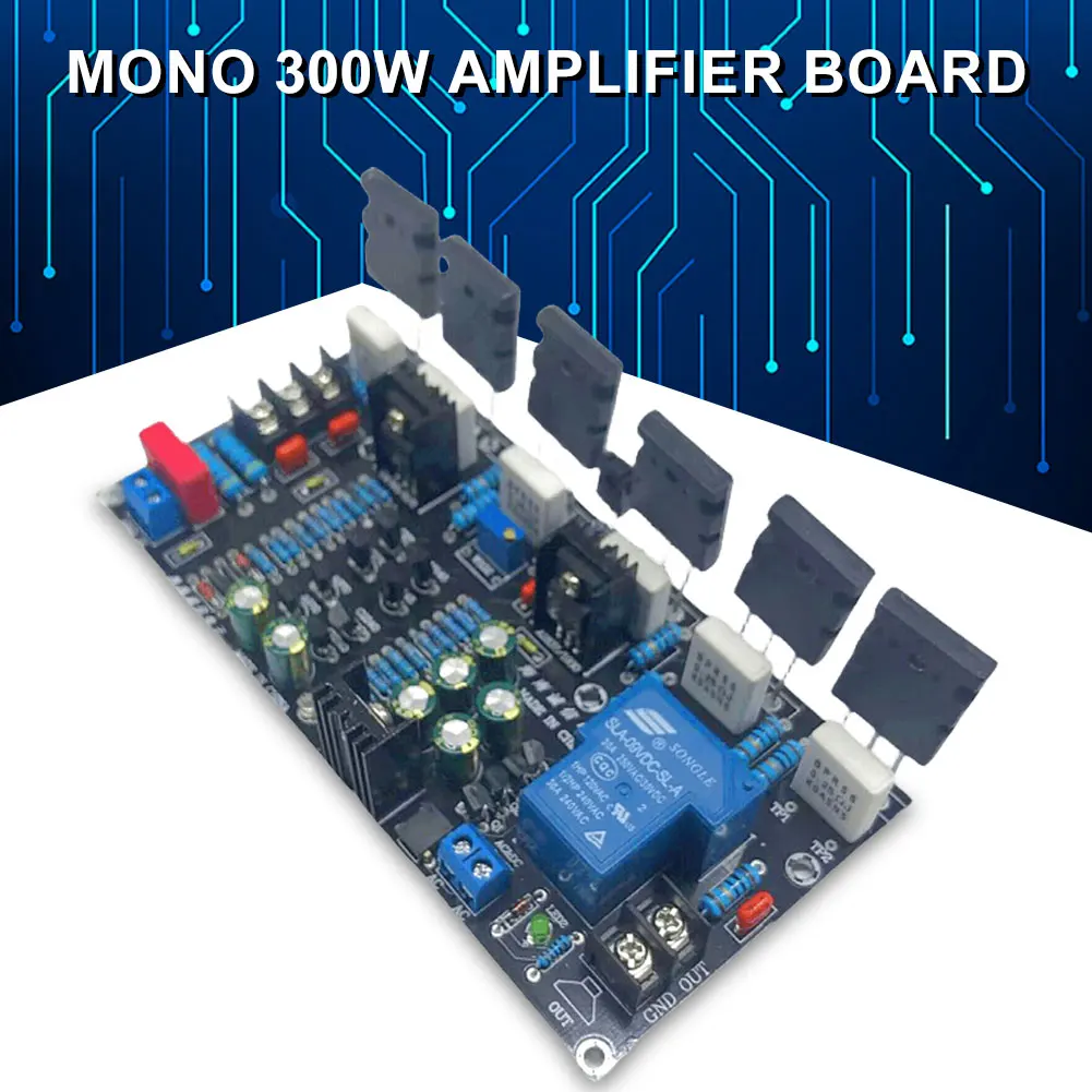 100/200/300W Mono Power Amplifier 1943 + 5200 Mono HIFI Audio Amplifier Finished Board Digital Sound Amplifier Module Board Kit