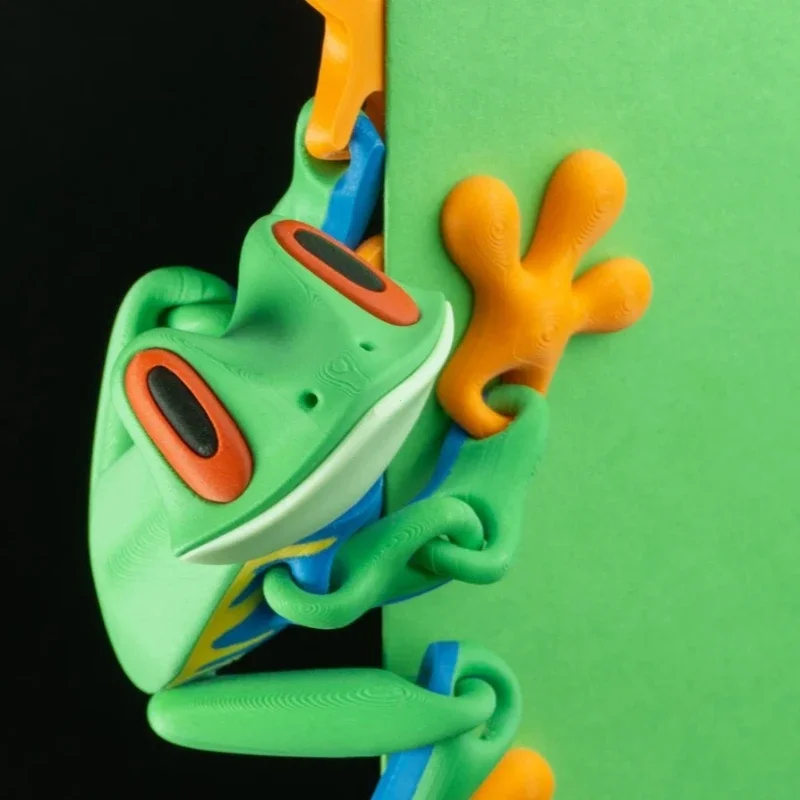 3D Printing Creative and Funny Lifelike 3D Frog Variable Design Refrigerator Magnets Toys Action Kids Movable Joint Fidget Toys