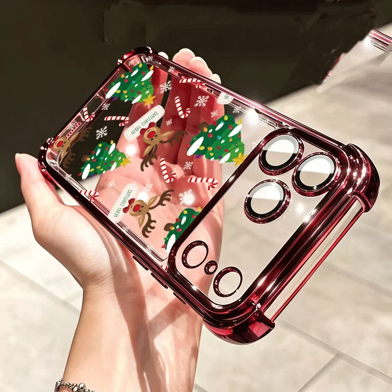 Whimsical Cartoon Christmas Snowflake Phone Case