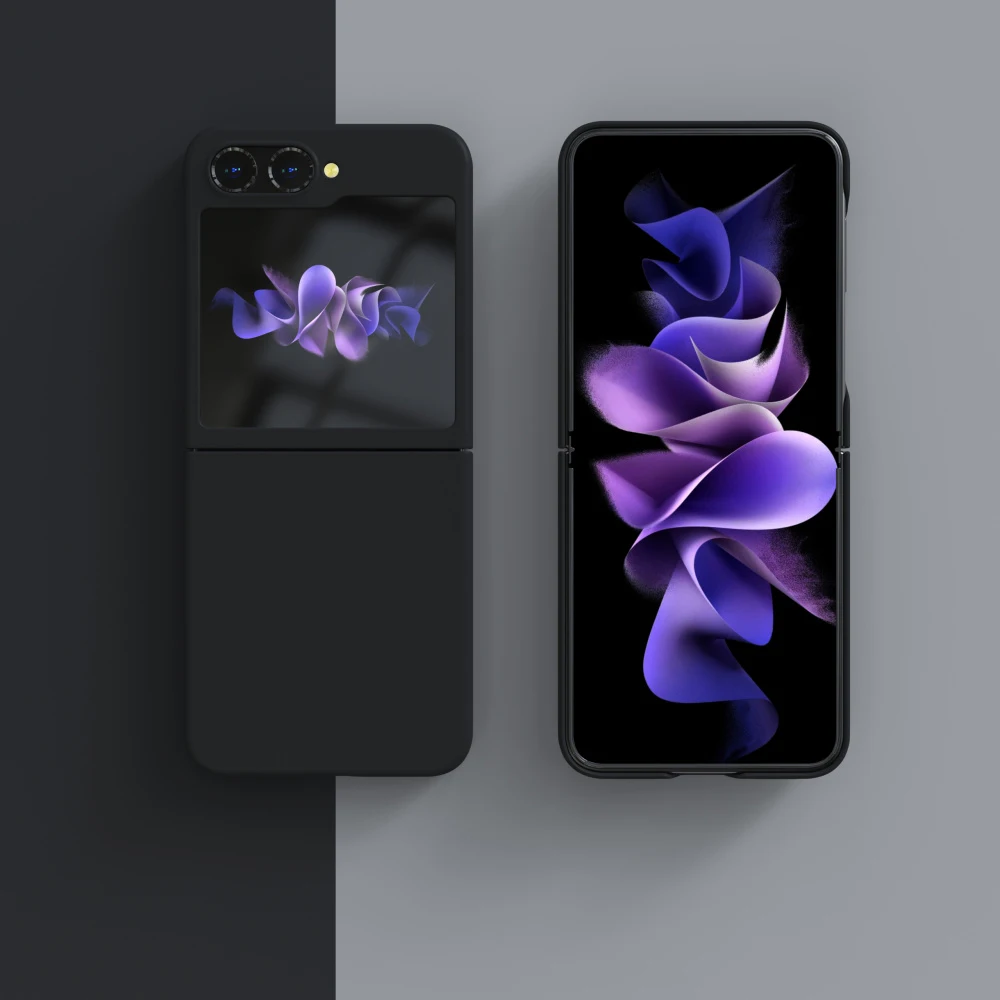 Liquid Silicone Phone Case with Hard TPU Bumper - Durable Protective Cover for Samsung Galaxy Z Flip Series