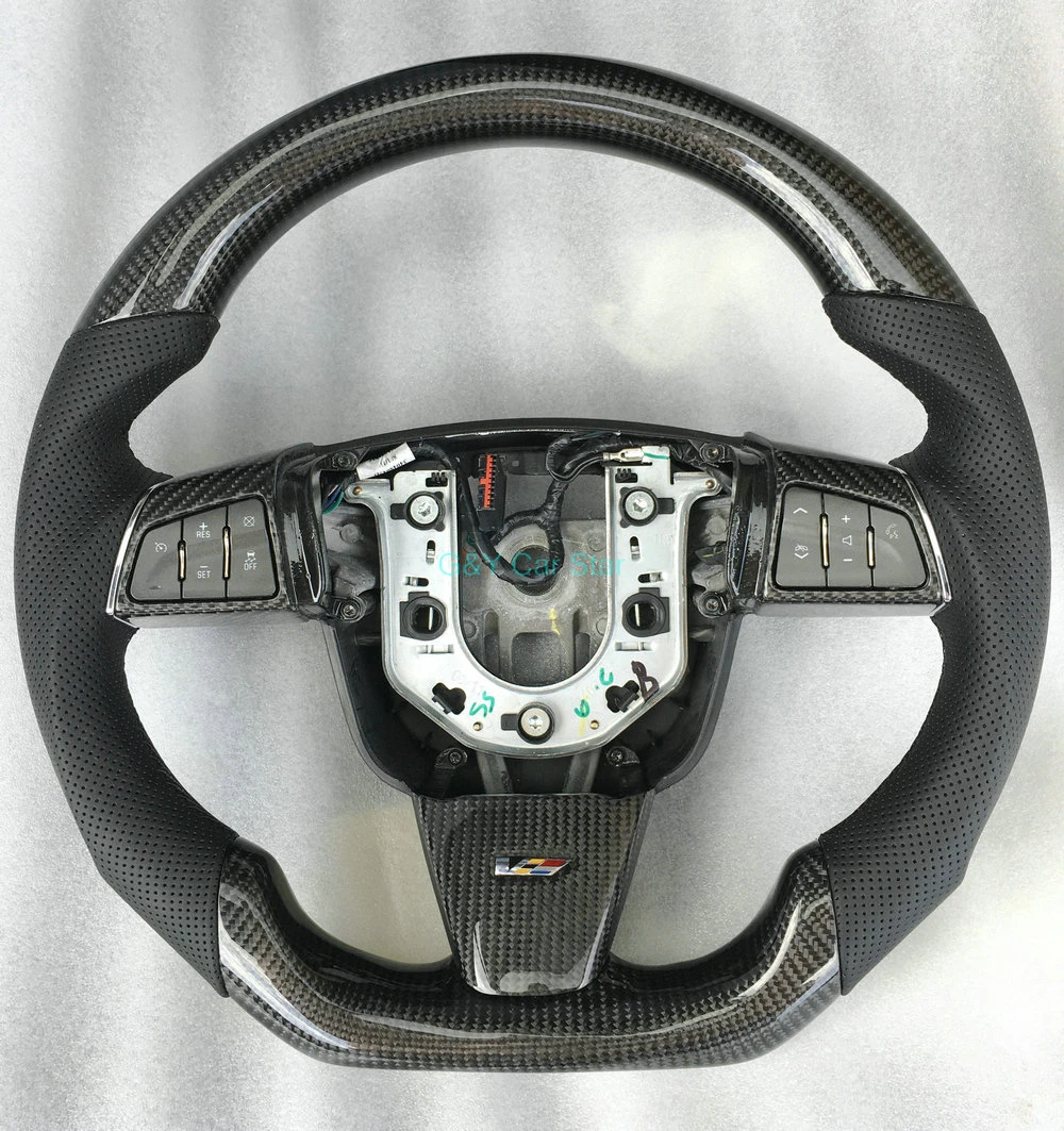 Customized 100 Real Carbon Fiber Car Steering Wheel For Cadillac Ctsv
