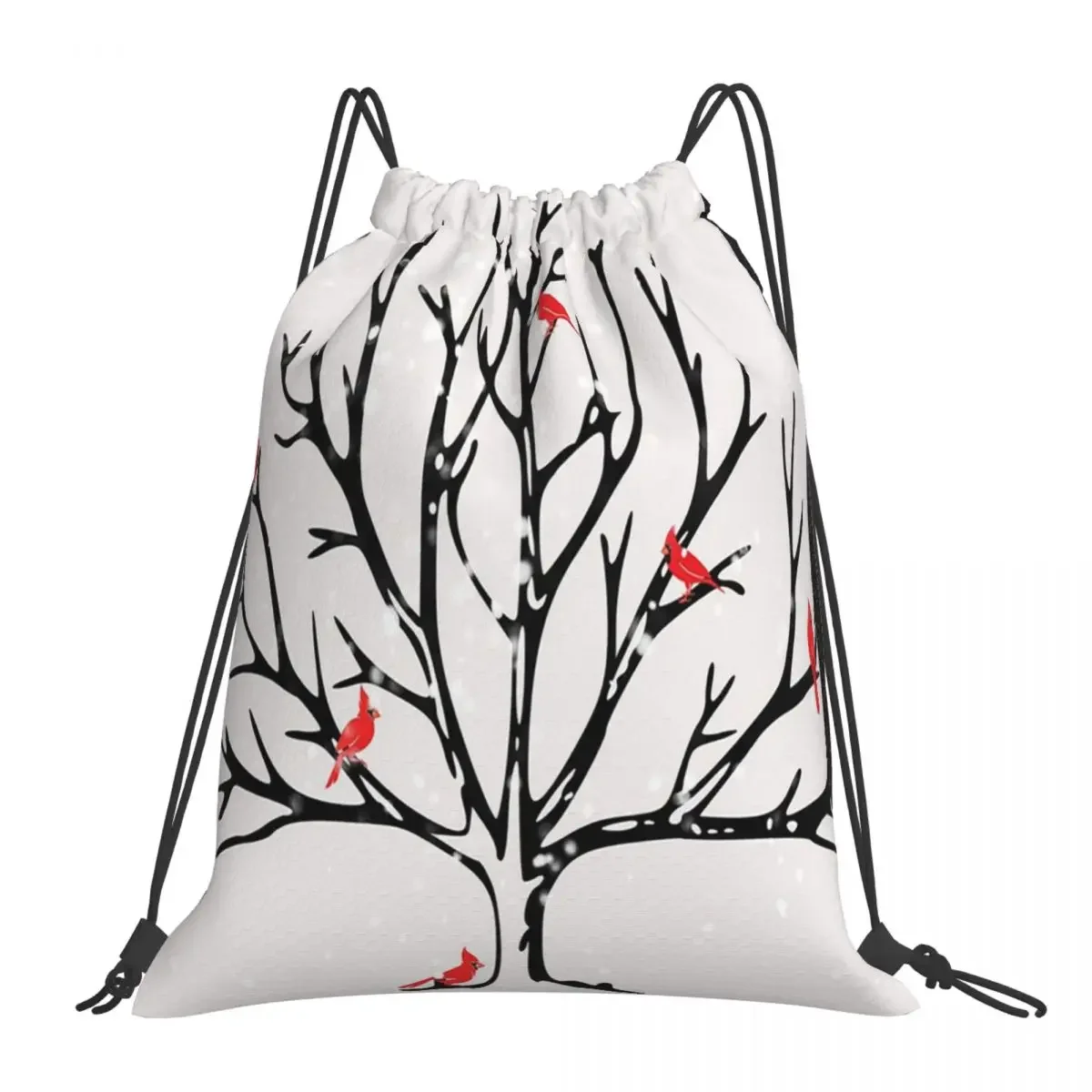 

Cardinals For Christmas Backpacks Portable Drawstring Bags Drawstring Bundle Pocket Sports Bag BookBag For Man Woman Students