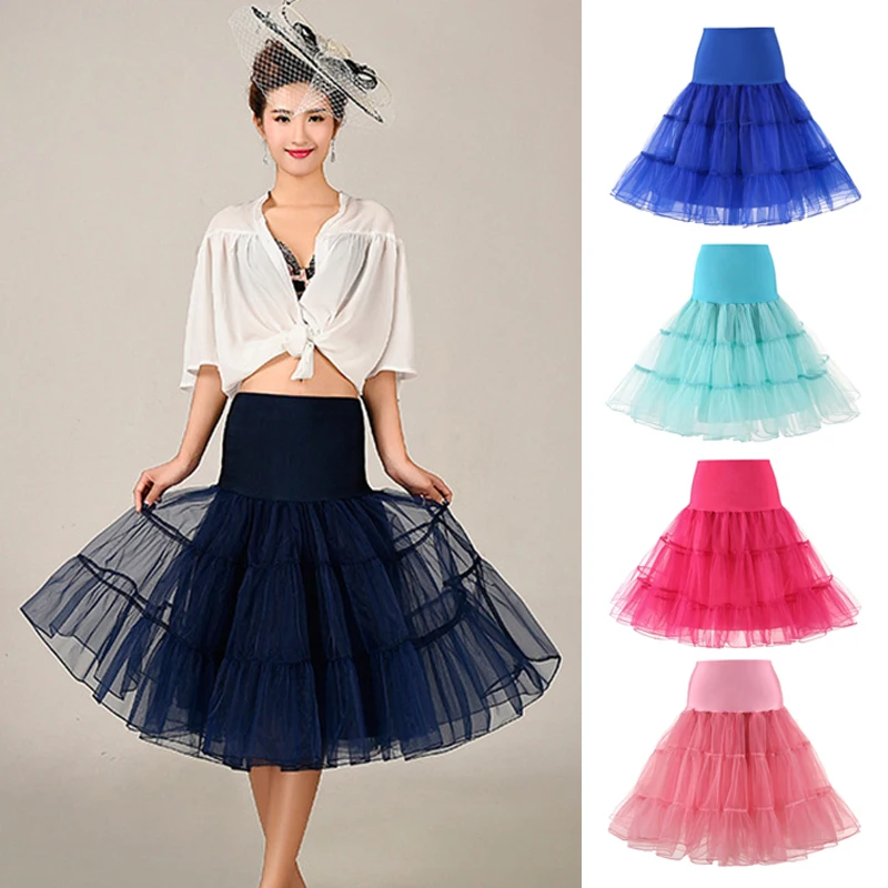 

Summer Tulle Skirt Women's Fashionable High Waisted Pleated Tutu Skirt Retro Underskirt Women's Skirt Mesh Skirt Support