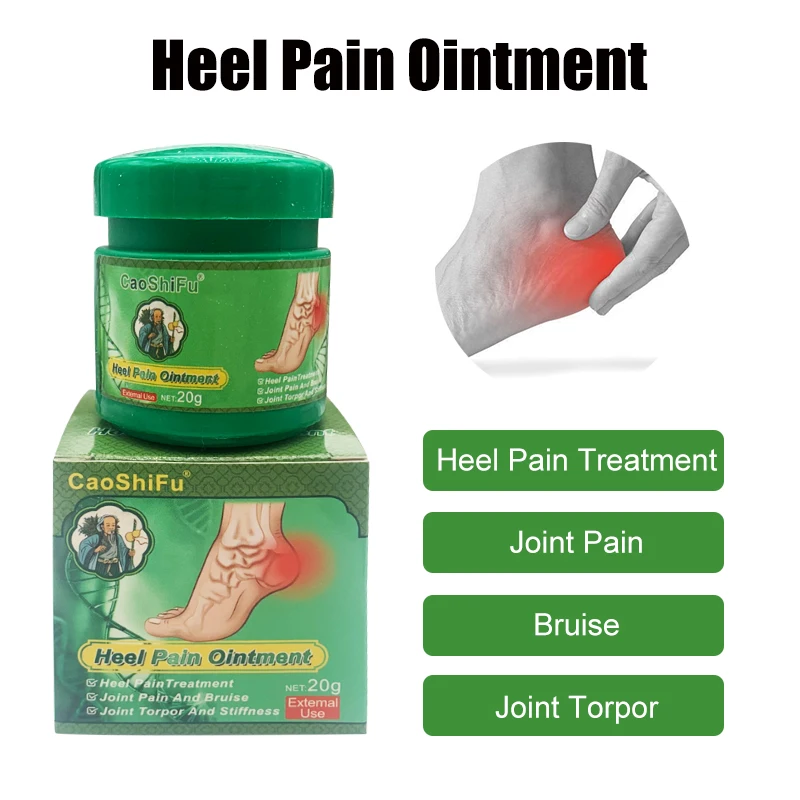 Heel Pain Relief Cream Plantar Spur Ankle Sprain Care OIntment Arthritis Joint Muscle Ache Massage Medical Plaster 1/3Pcs 20g