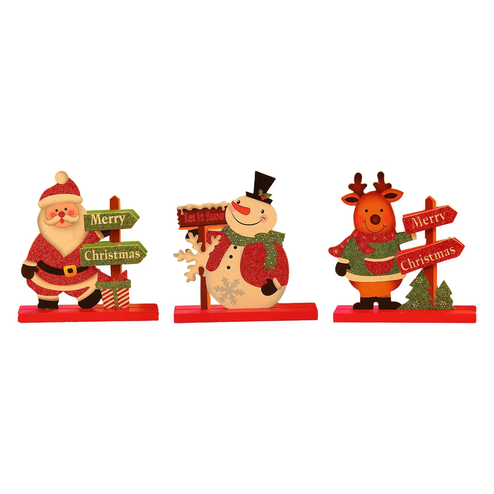 

Wooden Christmas Decorations Craft New Year Gift Collection Cute Xmas Decor