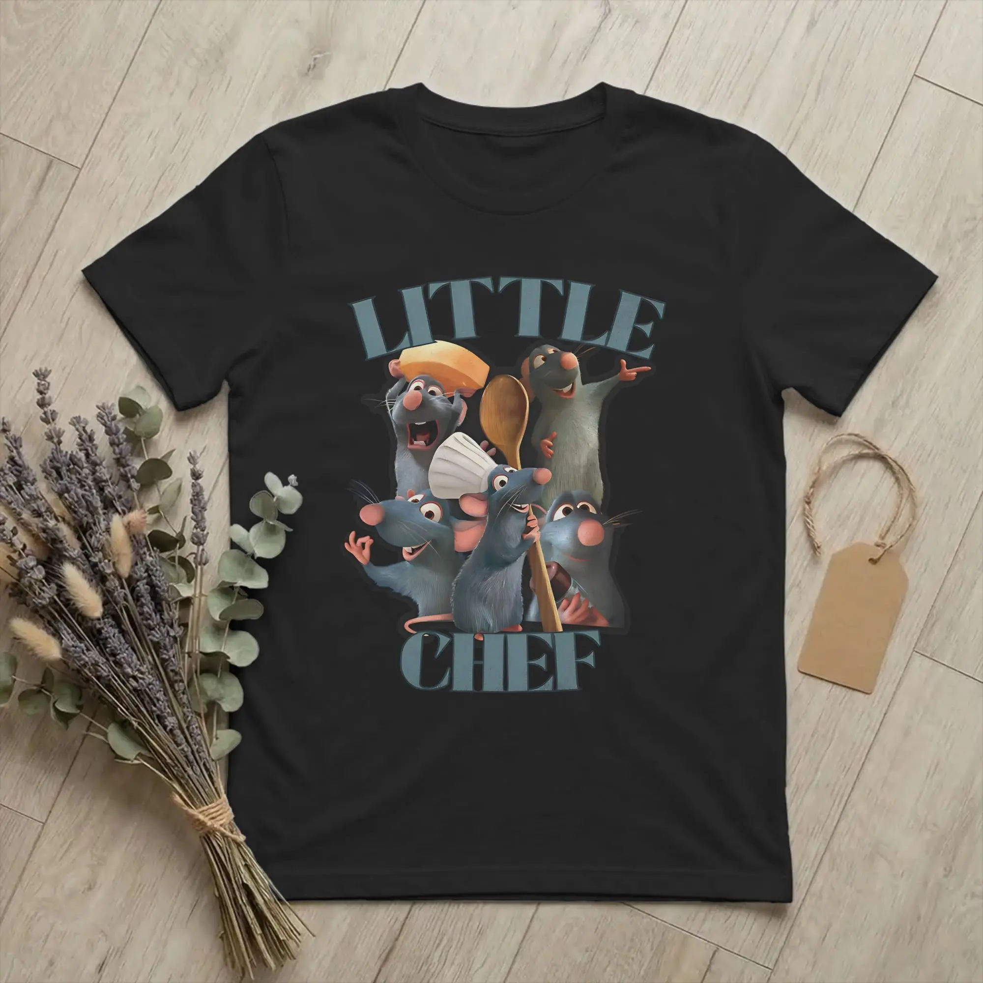Little Chef, Remy T-Shirts für Männer und Frauen, Ratatouilles Crazy T-Shirt aus reiner Baumwolle, O-Ausschnitt, kurzärmeliges T-Shirt in Übergröße