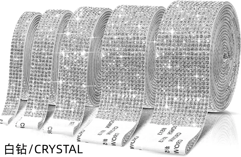 Self-Adhesive Crystal Rhinestone Ribbon for DIY Crafts and Decorations