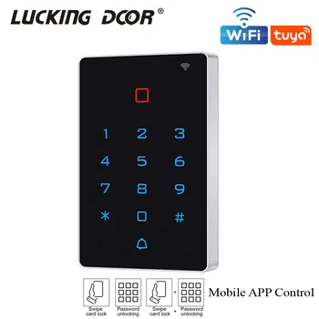 Tuya App Wifi Access Control System Kit Set Waterproof RFID Keypad 125KHz 13.56MHz Wiegand output&input Reader Door Lock System 1